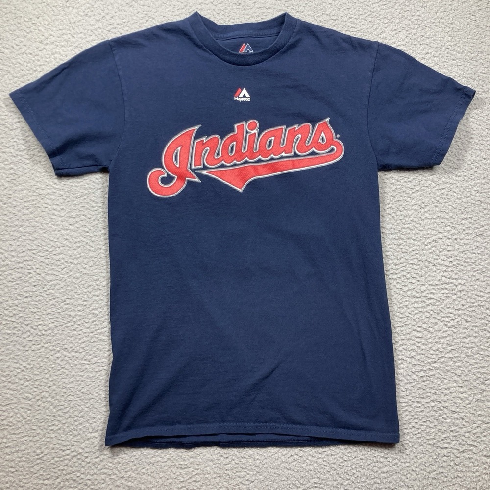 Cleveland Indians T Shirt Smal (very Small) Blue Short Sleeve Jason Kipnis 22